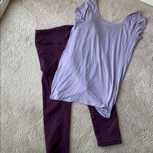 Fabletics purple workout set